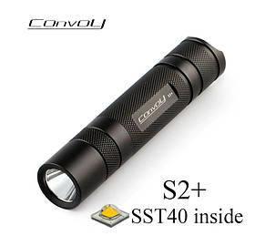 Ліхтар Convoy S2+  luminus sst40 5000К 1900Lm  чорний