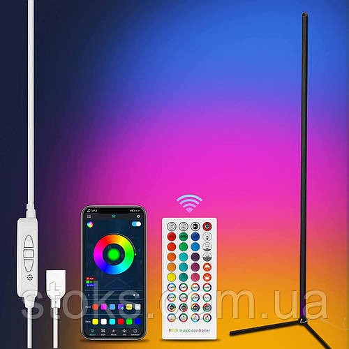 Уценка торшер светильник стойка TOCLL LED RGB 156см Пульт Светомузыка ...