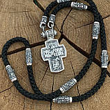 Срібний хрест на шовковому шнурку, фото 3