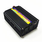 Інвертор 12V-220V Джерело безперебійного живлення на 500 Вт SY12-500W Чорний, фото 3