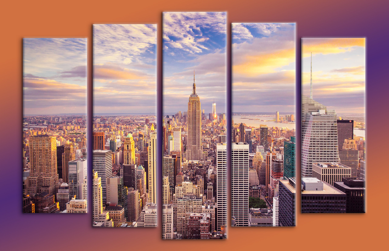 Модульна картина на полотні з 5 частин "NYC"
