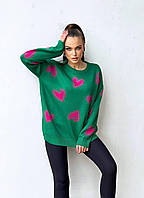 Стильный женский свитер Кофта-свитшот в стиле оверсайз Турция Размеры 42-46