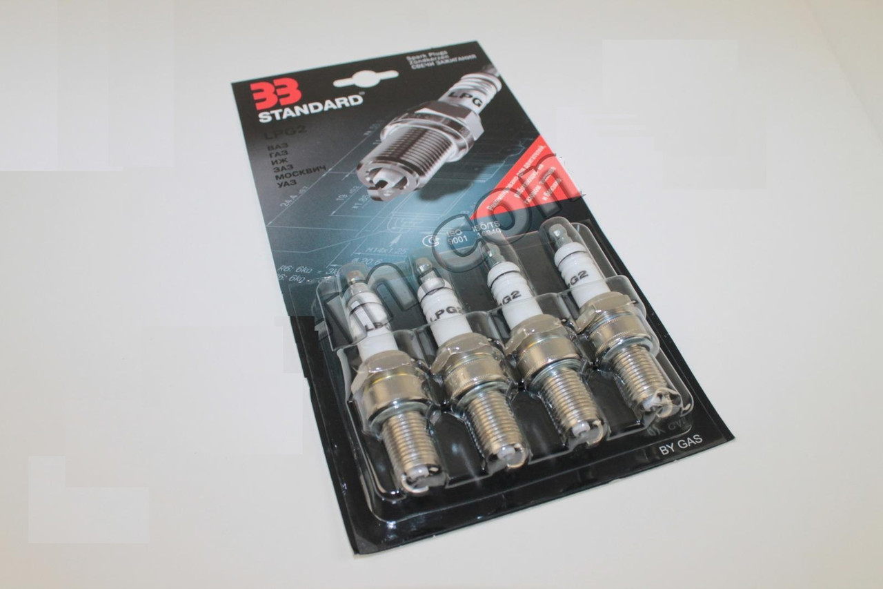 Свічка запалювання Газель, Волга, УАЗ 405, 406, 409,ВАЗ під ГБО (комплект.4шт) блістер (Енгельс), фото 1