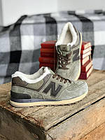 Мужские кроссовки New Balance 574 Brown Khaki (с мехом) ALL03731