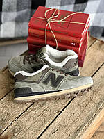 Мужские кроссовки New Balance 574 Brown Khaki (с мехом) ALL03731 41