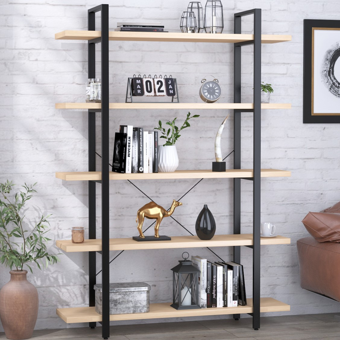 Відкритий стелаж офісний Сингл 5-135 ТМ Loft Design