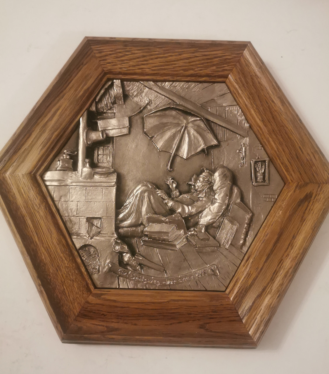 Олов'яна картина в дерев'яній рамі Затишок, фото 1