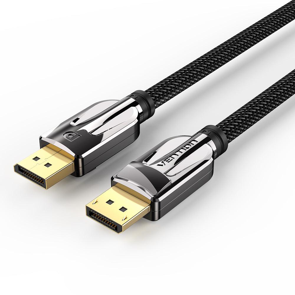 Відеокабель Vention DisplayPort 1.4 8K позолочений SPCC 8K 60 Гц 4K 144 Гц 32,4 Гбіт/с HDP 1 м Чорний HCABF