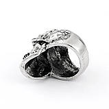 Чоловіче жіноче кільце біжутерія череп хром розмір 18-22 мм, фото 4