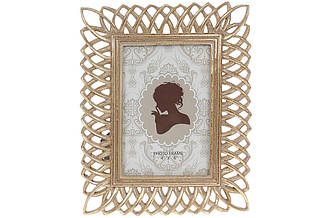 Рамка для фотографії прямокутна 23см, колір - зістарене золото, розмір фото - 10*15см