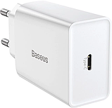 Мережевий зарядний пристрій Baseus Speed Mini Quick Charger 1C 20 W EU white (CCFS-SN02), фото 3