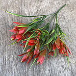 Букет штучних крокусів, 37 см червоний, фото 2