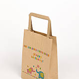 Подарункові пакети Дитячі 150*90*240 Крафт Пакет з Днем народження з написом, фото 4