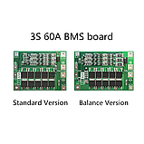 Плата захисту BMS 3S 60A 12,6-13.6V Li-Ion 18650, 26650 (Контролер заряду/розряджання BMS 3S 60A Balanced), фото 5