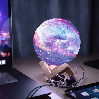 Настільна лампа світильник 3D Magic Moon з пультом