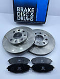 Диски гальмівні передні в зборі з колодками Авео QAP Корея, фото 4