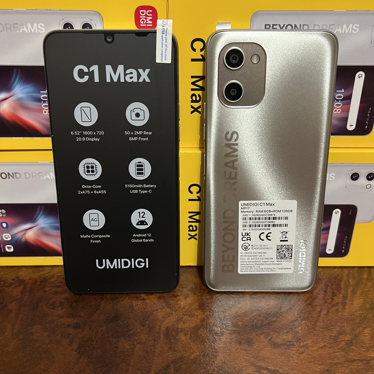 Смартфон Umidigi C1 Max 6/128Gb Silver 5150mAh 50Mpx Android 12 +чехол - фото 2 - id-p1741368275