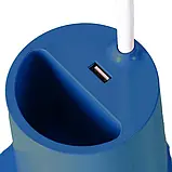 Лампа на гнучкій ніжці DESKTOP LAMP EL-2176 синій з функцією Powebank 1200mAh, утримувачем телефону | Нові, фото 6