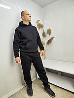 Костюм теплий тринитка на флісі Недорогого чорний