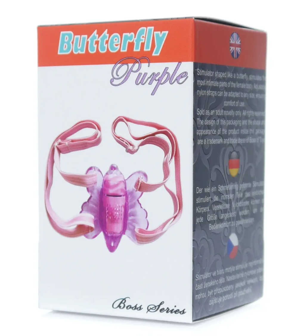 Кліторальний вібратор-метелик Butterfly Purple, фото 1