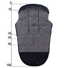 Комплект зимовий чохол-трансформер Trend і муфта на флісі в коляску на санки конверт-трансформер у коляску, фото 5