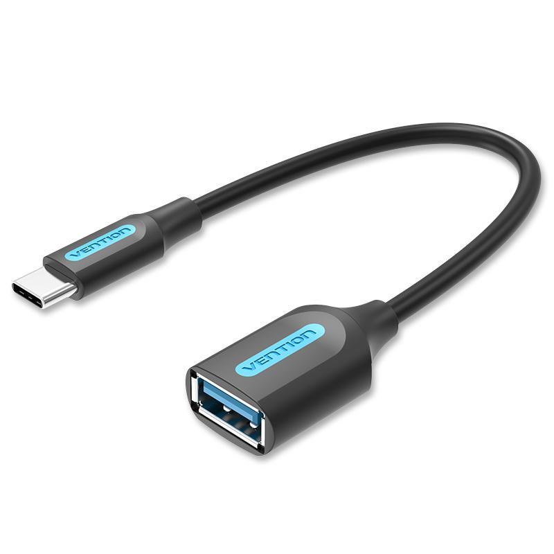 Перехідник Vention Type-C - USB 3.1 OTG кабель 5 Гбіт / с Thunderbolt 3 - USB 0,15 м Чорний CCVBB