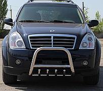 Кенгурятник QT006 (нерж) SsangYong Rexton II 2008 та 2013