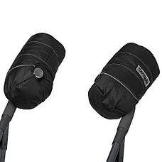 Теплі зимові рукавички DoRechi на флісі для колясок, для санок / муфта на коляску для батьків, фото 2