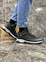 Мужские зимние кроссовки BONOTE (чёрные) высокие тёплые водонепроницаемые кроссы с мехом L870-3 cross