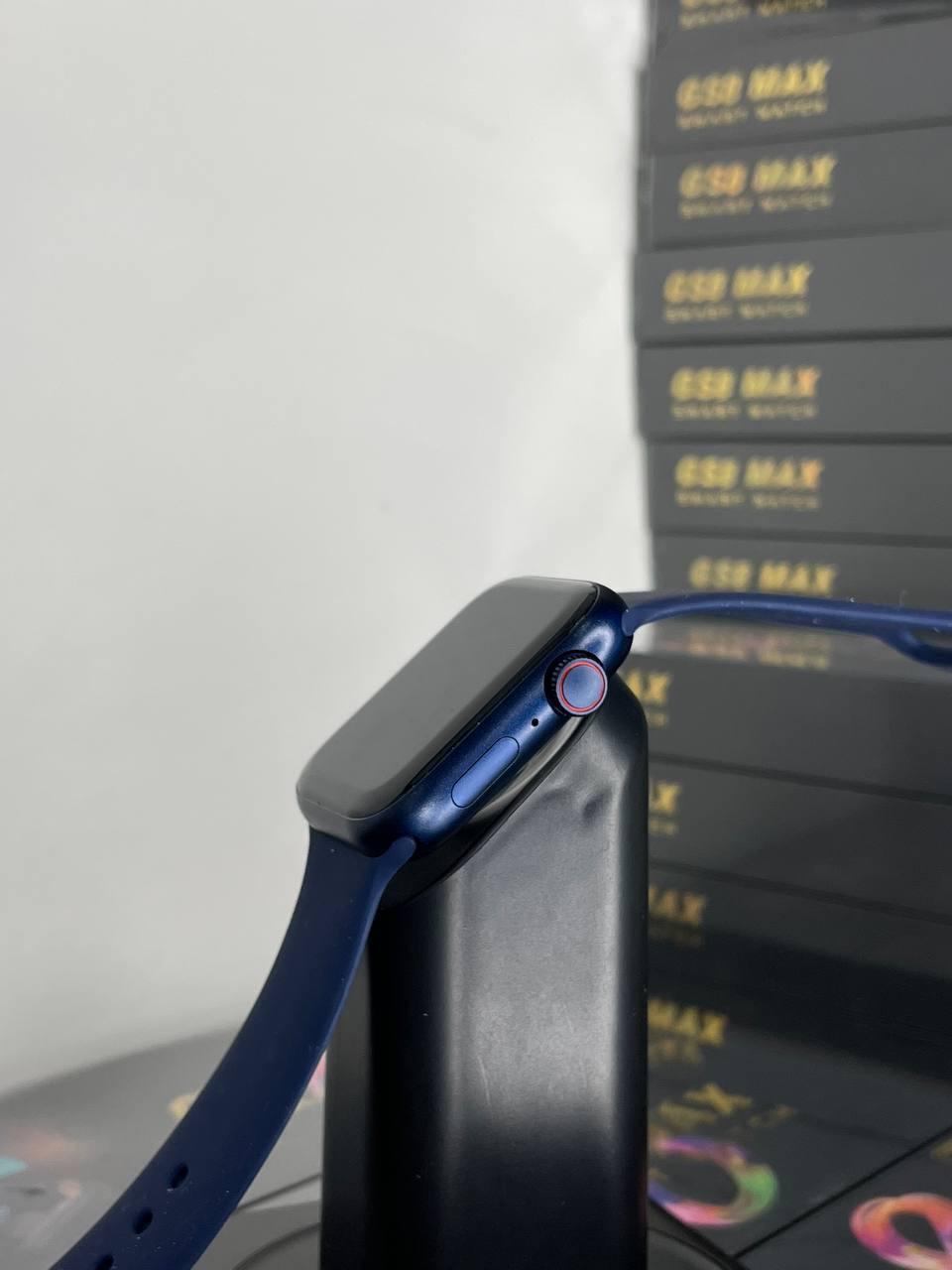 Смарт Часы с Украинским Языком GS8 MAX (синие) ОЭ1228 Маленькая Рамка ...