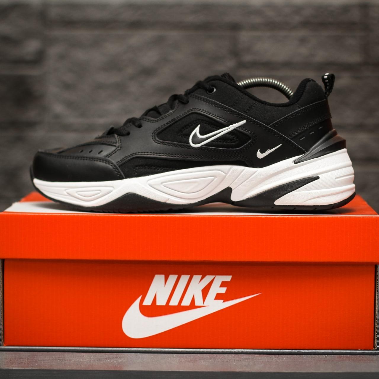 Чоловічі кросівки Nike M2K Tekno (чорні з білим) повсякденні спортивні кроси демісезон 2187 топ, фото 1