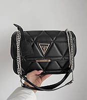 Женская подарочная сумка Guess zippy black (черная) BONO000050 стильная удобная одно отделение на цепочке топ
