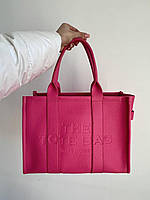 Женская сумка шопер Marc Jacobs Tote Bag Pink MINI (розовая) BONО644774 стильная с короткими ручками экокожа