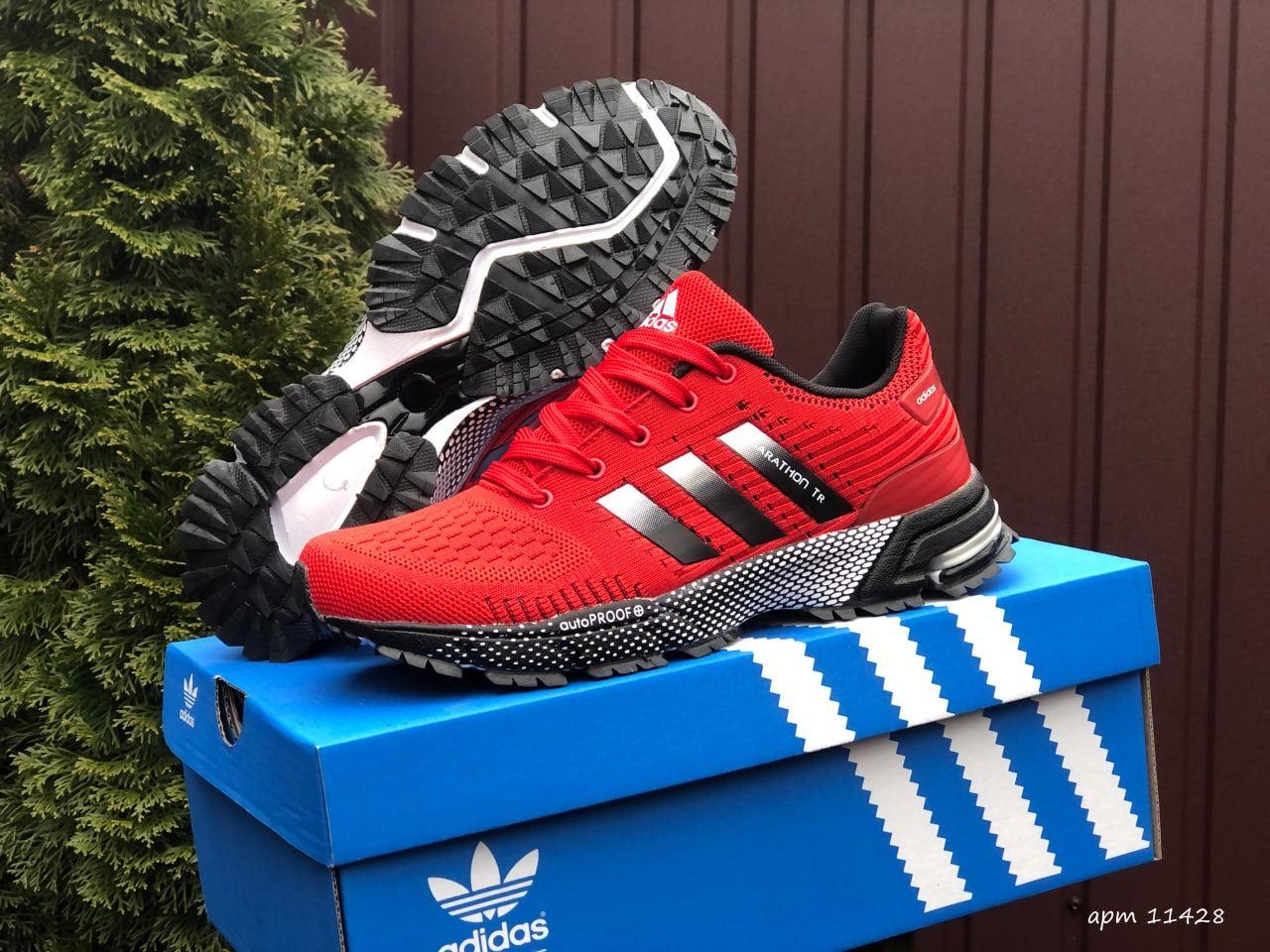 Чоловічі кросівки Adidas Marathon TR (червоні) яскраві молодіжні спортивні демі кроси В11428 топ, фото 1