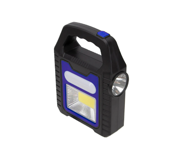 Портативний водонепроникний сонячний світлодіодний LED ліхтар прожектор maxxar YD-878B Синій