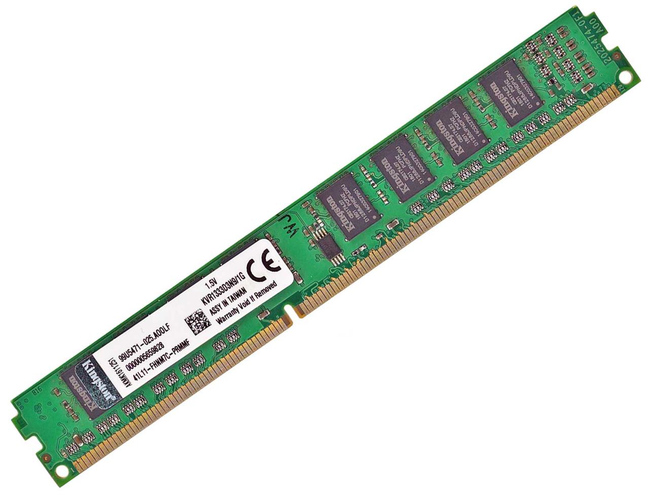 Оперативная память DDR3 1GB 1333MHz (1Гб) PC3-10600 ДДР3 1Гб универсальная ОЗУ 1024MB KVR1333D3N9/1G - фото 1 - id-p657033630