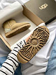 Жіночі зимові уги Ugg Classic Mini Mokko Suede (коричневі) якісне тепле взуття з хутром UG073 топ, фото 6