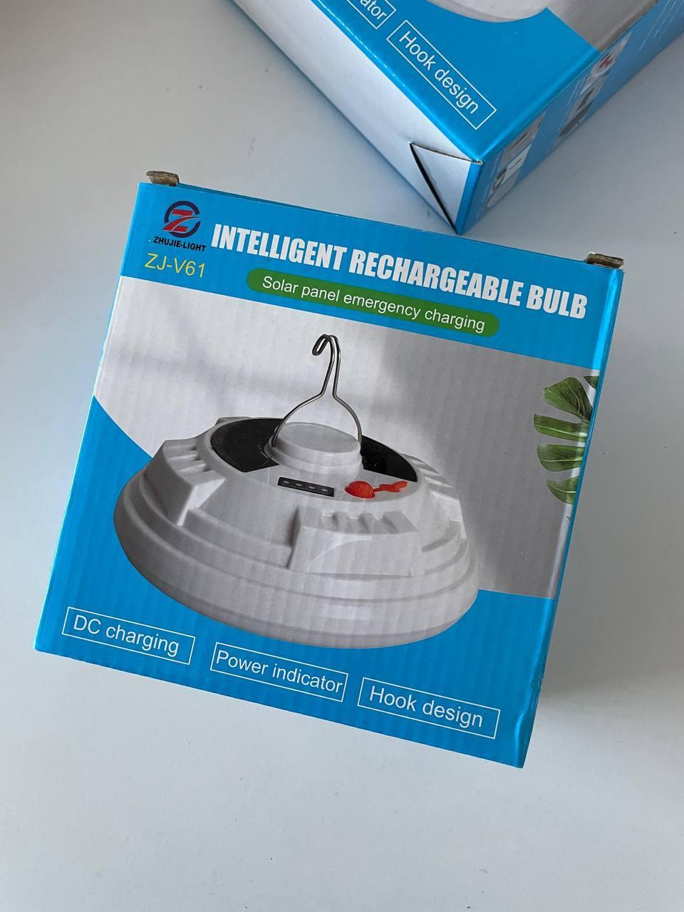 Світлодіодна лампа, що перезаряджається із сонячною панеллю INTELLIGENT RECHARGEABLE BULB OE772 з пультом топ