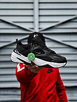 Мужские кроссовки Nike M2K Tekno (чёрные с белым) комфортные комбинированные кроссы J3509 cross