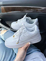 Женские кроссовки Nike Air Force Swoosh White (белые) низкие красивые кроссы N0083 cross 38