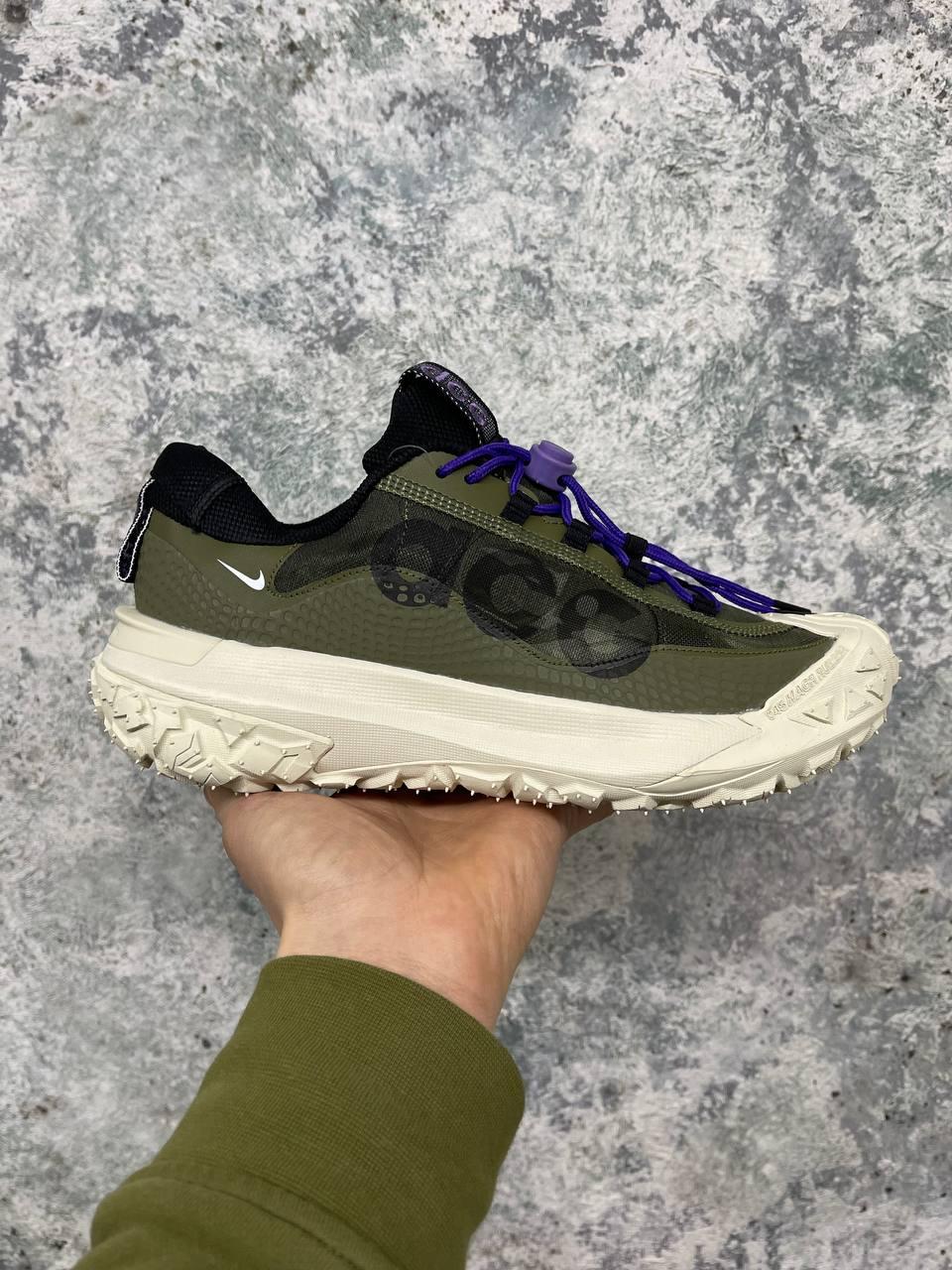 Чоловічі кросівки Nike ACG Haki (хакі з чорним і синім) якісні спортивні кроси I1181 топ, фото 1