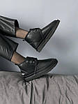 Чоловічі зимові черевики UGG Neumel Leather Black (чорні) коротке повсякденне тепле взуття з хутром S959 топ, фото 7