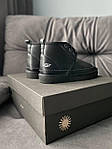 Чоловічі зимові черевики UGG Neumel Leather Black (чорні) коротке повсякденне тепле взуття з хутром S959 топ, фото 9