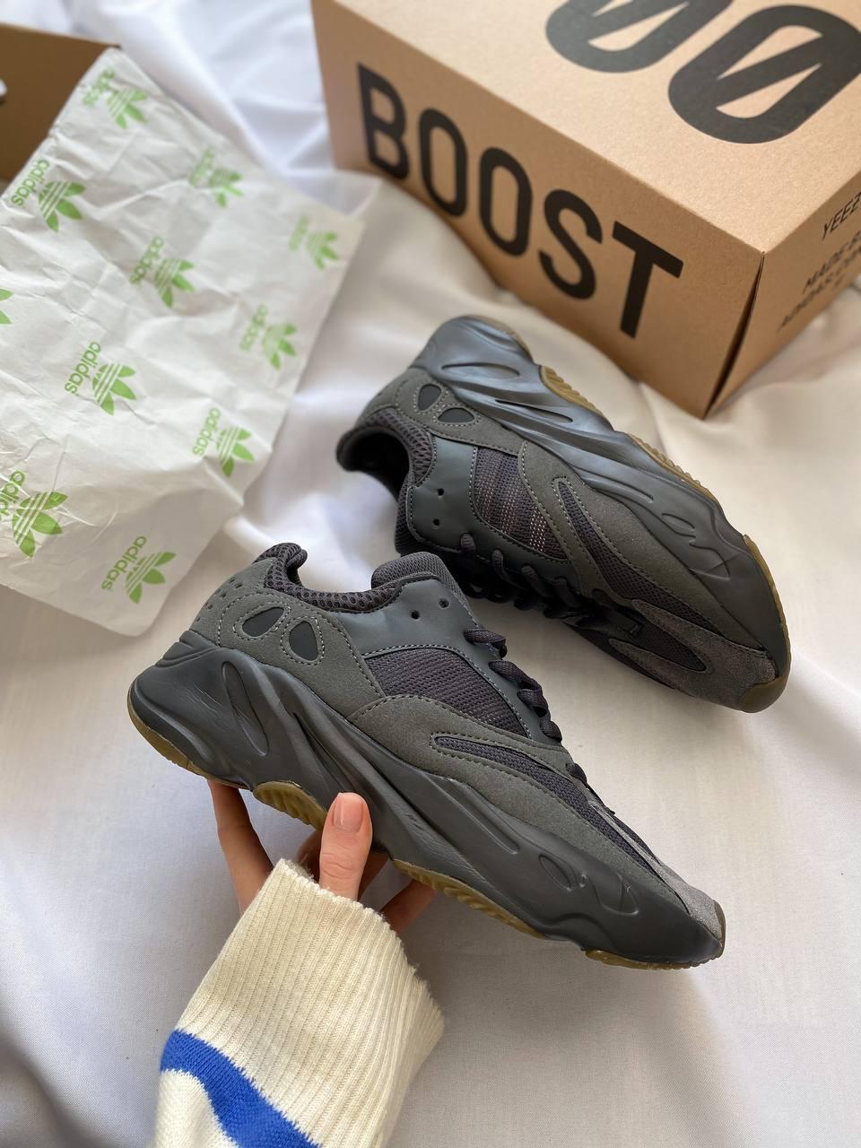 Чоловічі кросівки Adidas Yeezy 700 Utility Black (чорні) круті спортивні кроси YE069 топ, фото 1