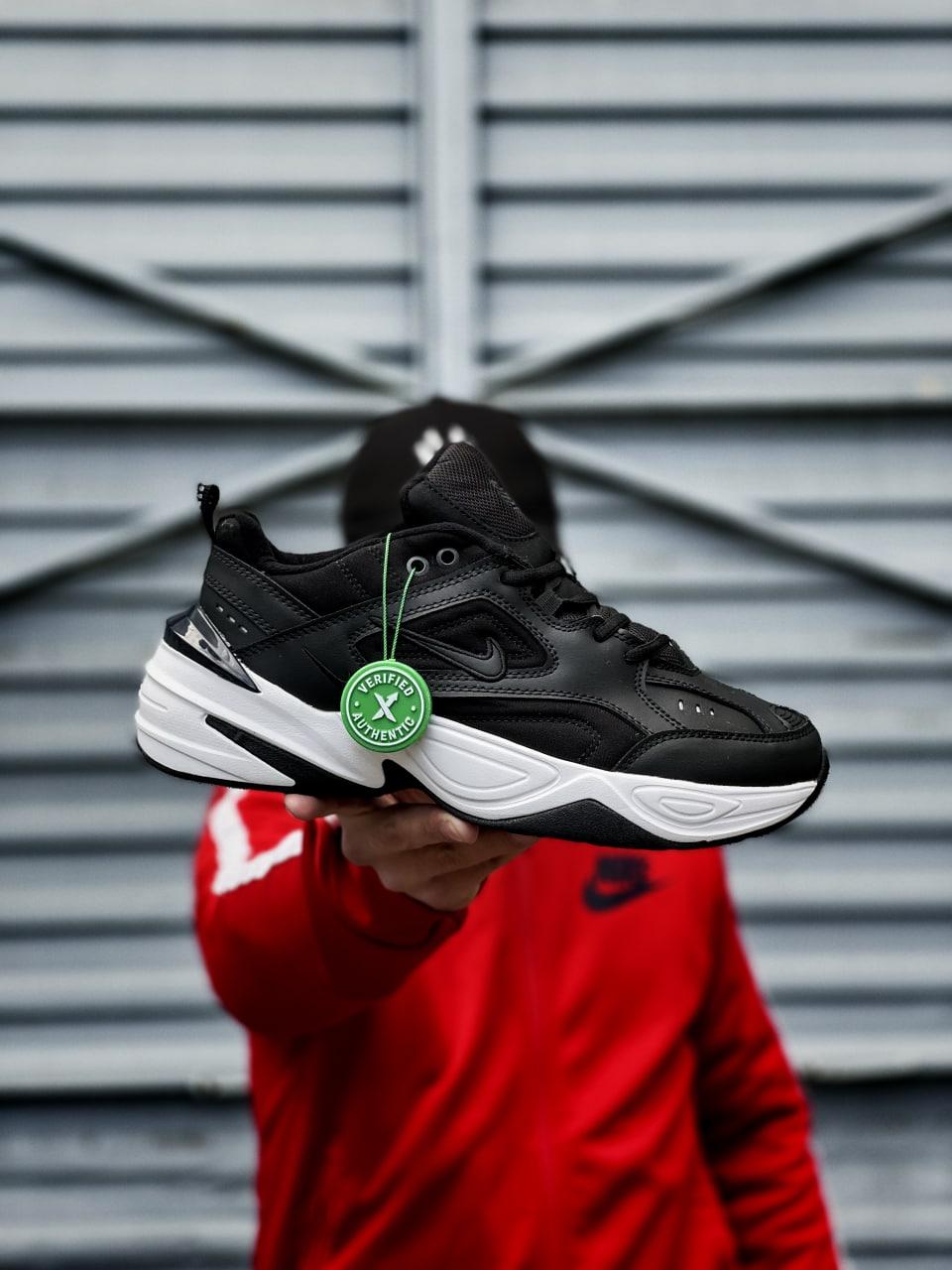 Чоловічі кросівки Nike M2K Tekno (чорні з білим) комфортні комбіновані кроси J3509 топ, фото 1