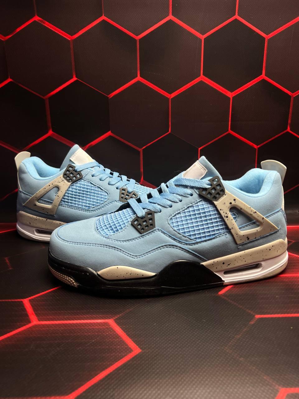 Чоловічі кросівки Nike Air Jordan 4 Retro SE University Blue Tech Grey White (блакитні) модні кроси R991 топ, фото 1