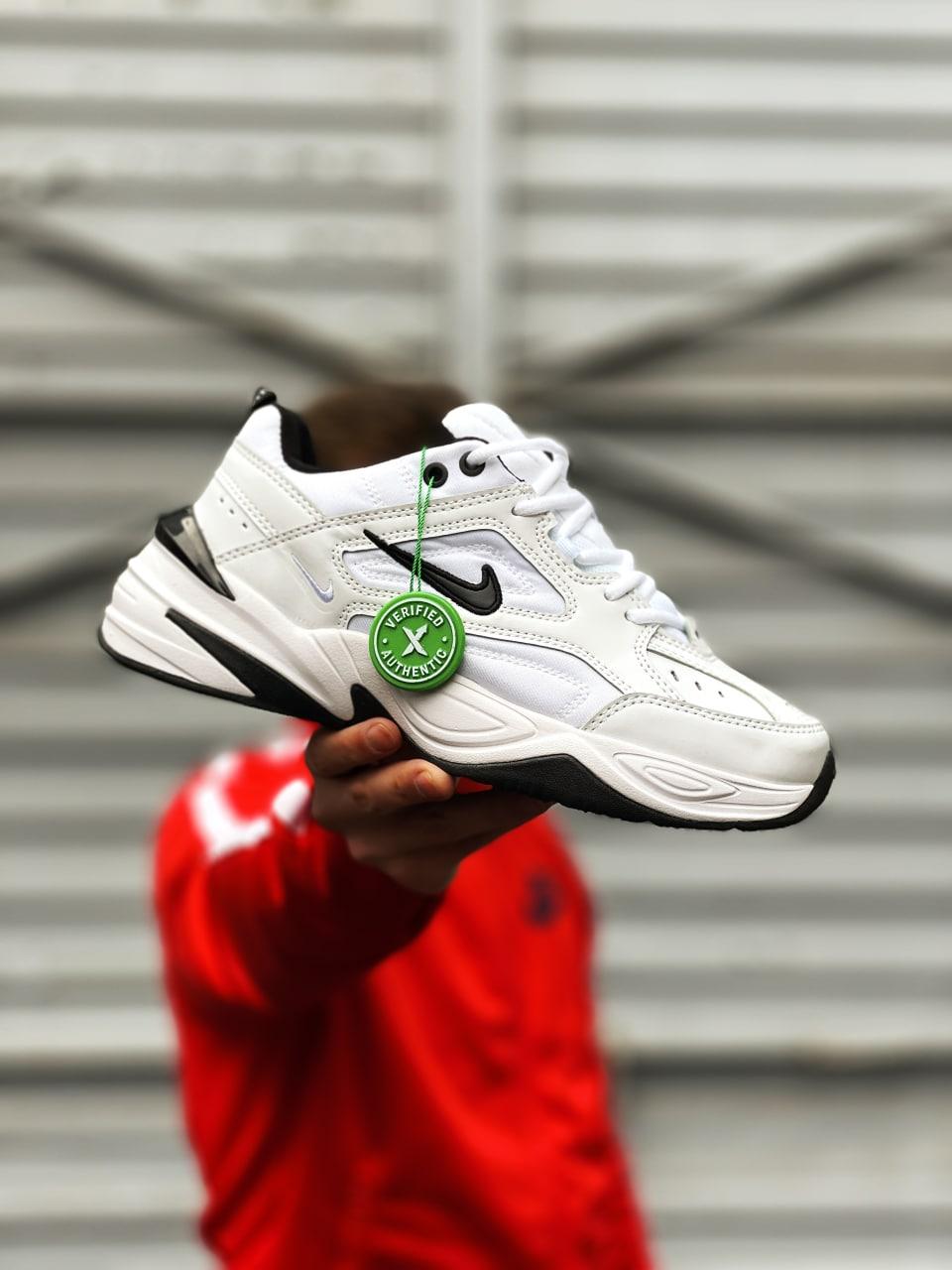 Чоловічі кросівки Nike M2K Tekno White/Black (білі з чорним) спортивні демісезонні кроси J3510 топ, фото 1