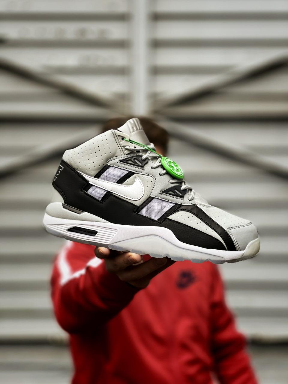 Чоловічі кросівки Nike Air Trainer SC High Georgetow (білі із сірим і чорним) низькі демісезонні кроси J3513 топ, фото 1
