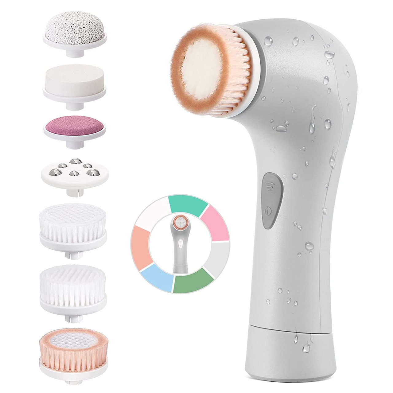 Очисні щітки Скраббери для обличчя: Power Exfoliator Spin Cleansing Unit Водостійкий