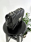 Жіноча подарункова сумка Pinko Puff Black Bag (чорна) torb0073 модна красива стильна з пташками екошкіра топ, фото 3